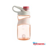 Palack, műanyag, markolattal, kupakos, 450 ml, Wabo, rózsaszín