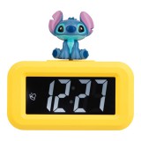 Paladone Alarm Clock Mini Icon, Disney - Stitch, 8,8 cm, Elemes (AAA), Digitális ébresztőóra