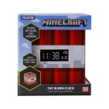 Paladone, Minecraft: TNT™, 4,33", LED világítás, USB, Vezetékes, Digitális ébresztőóra