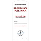 Pálinkás cimke Belsőleg Kajszibarack Hosszú 5 db/csomag