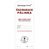 Pálinkás cimke Belsőleg Őszibarack Hosszú 5 db/csomag