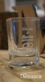 Pálinkás pohár gravírozva