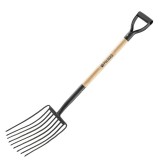 PALISAD 235х355 9 ágú forgató villa, kovácsoltvas, fa lakkozott nyél 1150 mm