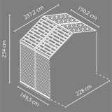PALRAM SKYLIGHT 8X4 SZÜRKE - BŐVÍTŐ ELEM MEGLÉVŐ HÁZAKHOZ 702626