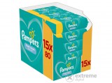 Pampers Fresh Clean nedves törlőkendő, 15 x 80 db