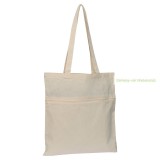 Pamut táska cipzáros zsebbel, 37 X 40 cm