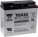 Panasonic YUASA pótakku vészáram ellátás (UPS) 12V 22Ah (helyettesíti 17Ah 18Ah 19Ah) ciklusálló, ciklikus