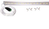 Pannon LED 100cm-es 12 Wattos, 12 Voltos hidegfehér LED, átlátszó, sarok alumínium profilban, tápegység nélkül, 2 méteres vezetékkel (60db 2835 SMD LED)