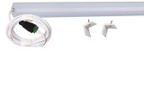 Pannon LED 100cm-es 12 Wattos, 12 Voltos középfehér LED szalag, opál, alumínium negyed íves sarok profilban, tápegység nélkül, 2 méteres vezetékkel (60db 2835 SMD LED)