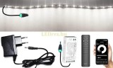 Pannon LED 10m hosszú 54Wattos, RF 4 zónás C1 távirányítós, Wifis vezérlős, 24V adapteres hidegfehér LED szalag (600db L2835 SMD LED)
