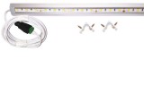 Pannon LED 150cm-es 18 Wattos, 12 Voltos középfehér LED, átlátszó, sarok alumínium profilban, tápegység nélkül, 2 méteres vezetékkel (90db 2835 SMD LED)