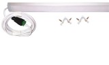 Pannon LED 200cm-es 24 Wattos, 12 Voltos melegfehér LED szalag, opál, alumínium sarok profilban, tápegység nélkül, 2 méteres vezetékkel (120db 2835 SMD LED)