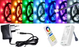 Pannon LED 2m hosszú 19 Wattos, 1 zónás FUT088 RF távirányítós, 24V adapteres RGB LED szalag (60db P5050 SMD LED)