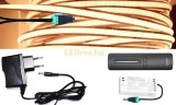 Pannon LED 2x1m hosszú 30Wattos, RF C3 1-zónás távirányítós, vezérlős, 24V adapteres melegfehér LED szalag (504db SOB LED)