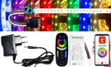 Pannon LED 2x1m hosszú 32Wattos, wifi-s 4 zónás FUT092 RF távirányítós, adapteres RGBWW LED szalag (120db 5050 SMD LED)