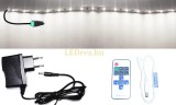 Pannon LED 3m hosszú 17Wattos, RF távirányítós, mini vezérlős, 24V adapteres hidegfehér LED szalag (180db L2835 SMD LED)