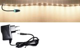 Pannon LED 3m hosszú 36Wattos, kapcsoló nélküli, 12V adapteres középfehér LED szalag szett (180db P2835 SMD LED)