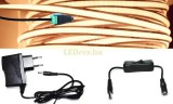 Pannon LED 4m hosszú 38Wattos, lengő kapcsolós, 24V adapteres melegfehér LED szalag (1008db SOB LED)