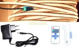Pannon LED 4m hosszú 38Wattos, RF távirányítós, mini vezérlős, 24V adapteres melegfehér LED szalag (1008db SOB LED)
