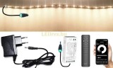 Pannon LED 4m hosszú 57Wattos, RF 4 zónás C1 távirányítós, Wifis vezérlős, 24V adapteres középfehér LED szalag (240db L2835 SMD LED)