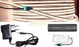 Pannon LED 5m hosszú 40Wattos, RF C3 1-zónás távirányítós, vezérlős, 24V adapteres középfehér LED szalag (1260db SOB LED)
