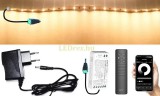 Pannon LED 5m hosszú 70Wattos, RF 4 zónás C1 távirányítós, Wifis vezérlős, 24V adapteres melegfehér LED szalag (300db L2835 SMD LED)