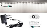 Pannon LED 6m hosszú 34Wattos, RF 4 zónás FUT007 távirányítós, vezérlős, 24V adapteres hidegfehér LED szalag (360db 2835 SMD LED)