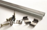 Pannon LED Nova Surface Eloxált Alu ráépíthető átlátszó 2 méteres LED profil 4 rögzítő füllel