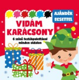 Pannon-Literatúra Kft. Vidám karácsony - 6 színű festékpalettával minden oldalon - ajándék ecsettel