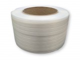Pántszalag 13 mm 1100 fm, cséve: 20x19, PES, fehér, hosszában szőtt