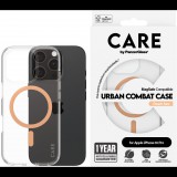 PanzerGlass CARE Apple iPhone 16 Pro MagSafe Combat átlátszó/barackszín nem sárguló tok (1374)
