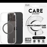 PanzerGlass CARE Apple iPhone 16 Pro MagSafe Combat átlátszó/fekete nem sárguló tok (1346)