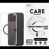 PanzerGlass CARE Apple iPhone 16 Pro Max MagSafe Combat átlátszó/fekete nem sárguló tok (1348)