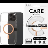 PanzerGlass CARE Apple iPhone 16 Pro Max MagSafe Urban Combat átlátszó/barackszín nem sárguló tok (1376)