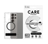 PANZERGLASS CARE KICKSTAND CASE szilikon telefonvédő (ütésállóság, kameravédő, mágneses, wireless, kitámasztó) FEKETE Samsung Galaxy S25 Ultra (SM-S938)