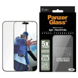 PanzerGlass Ceramic Screen Protector kerámiaüveg fekete szegéllyel felhelyezést segítő kerettel iPhone 16 Pro Max