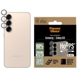 PanzerGlass Hoops Lens Protector edzett üveg kamera lencse védő fólia átlátszó-fekete szegéllyel Samsung Galaxy S25