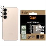 PanzerGlass Hoops Lens Protector edzett üveg kamera lencse védő fólia átlátszó-fekete szegéllyel Samsung Galaxy S25 Plus