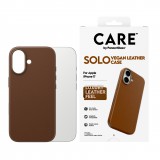 PanzerGlass Solo Case, Apple IPhone 17, Vegán bőr, Barna, Mobiltelefon tok