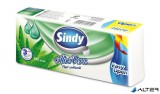 . Papír zsebkendő, 3 rétegű, 100 db, 'Sindy', aloe vera