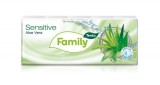 Papír zsebkendő, 3 rétegű, 10x10 db, TENTO Family, aloe vera (KHH648)