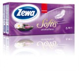 Papír zsebkendő, 4 rétegű, 10x9 db, ZEWA "Softis", aromatherapia