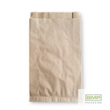 Papírtasak, barna - 140+50x250mm