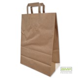 Papírtáska (szalagfüles) 32 x 42 x 16 cm - barna