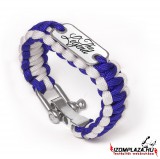 Paracord The Legend karkötő (kék-fehér)