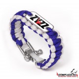 Paracord Zyzz karkötő (kék-fehér)