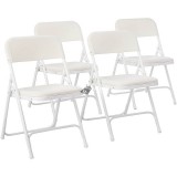 Párnázott, összecsukható szék 4 db-os, fehér színben
