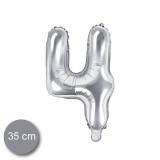 Party évszámos fólialufi ezüst színű 4-es 35cm