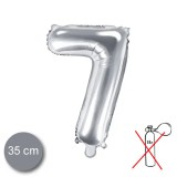 Party évszámos fólialufi ezüst színű 7-es 35cm