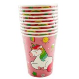 Party papírpohár unikornisos mintával 10db-os kiszerelésben 72581